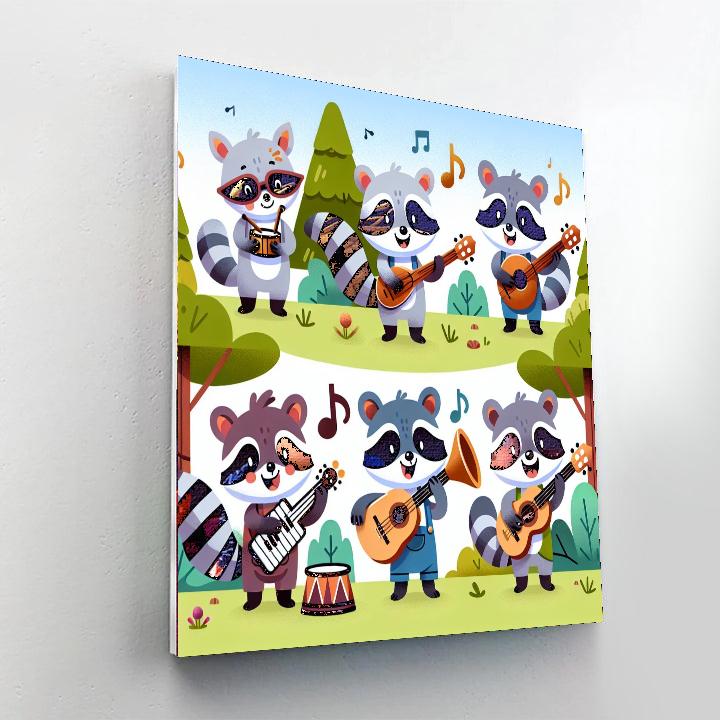 Joyful Animal Orchestra Paint By Numbers Art