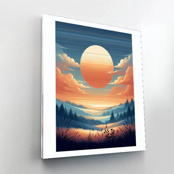 Inspirational Sunset Serenity DIY Paint By Numbers