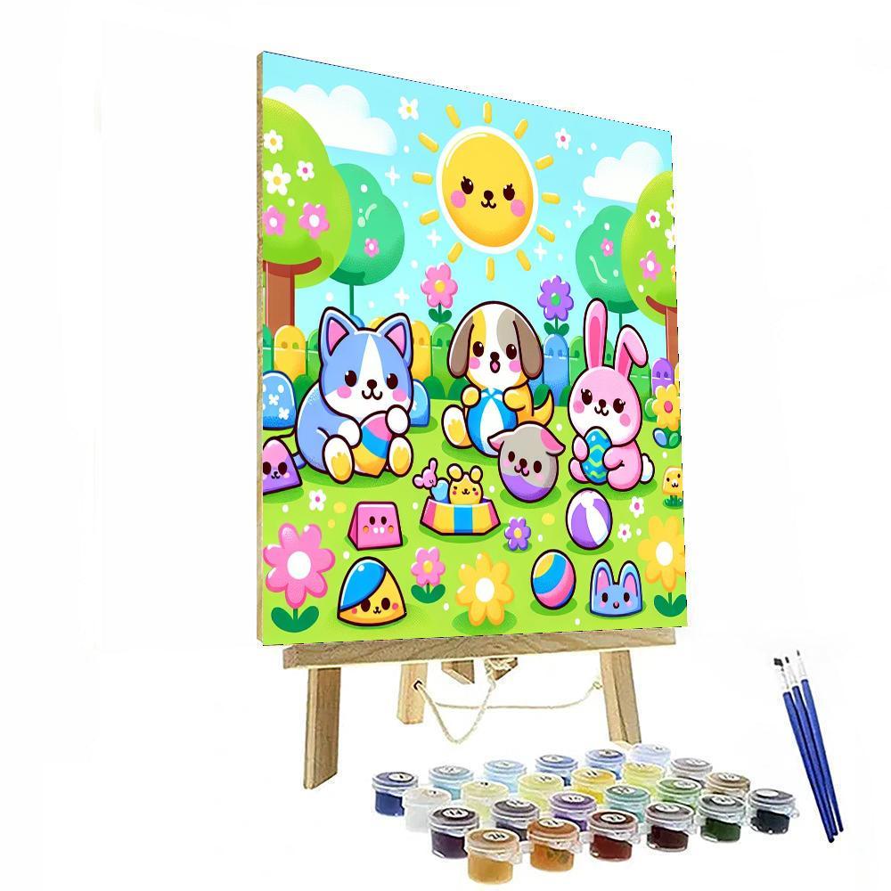 Joyful Pet Playdate DIY Paint By Numbers