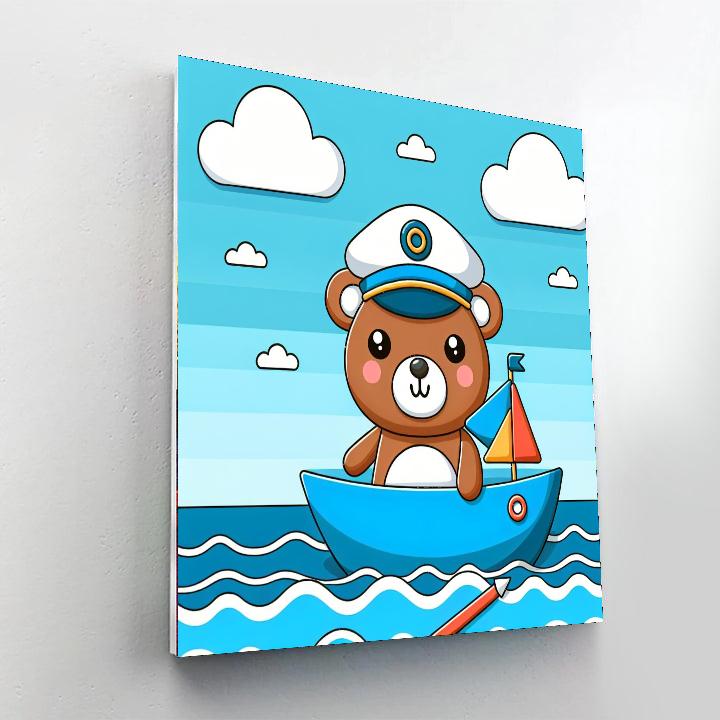 Sailing Bear Adventure Painting Number Kit