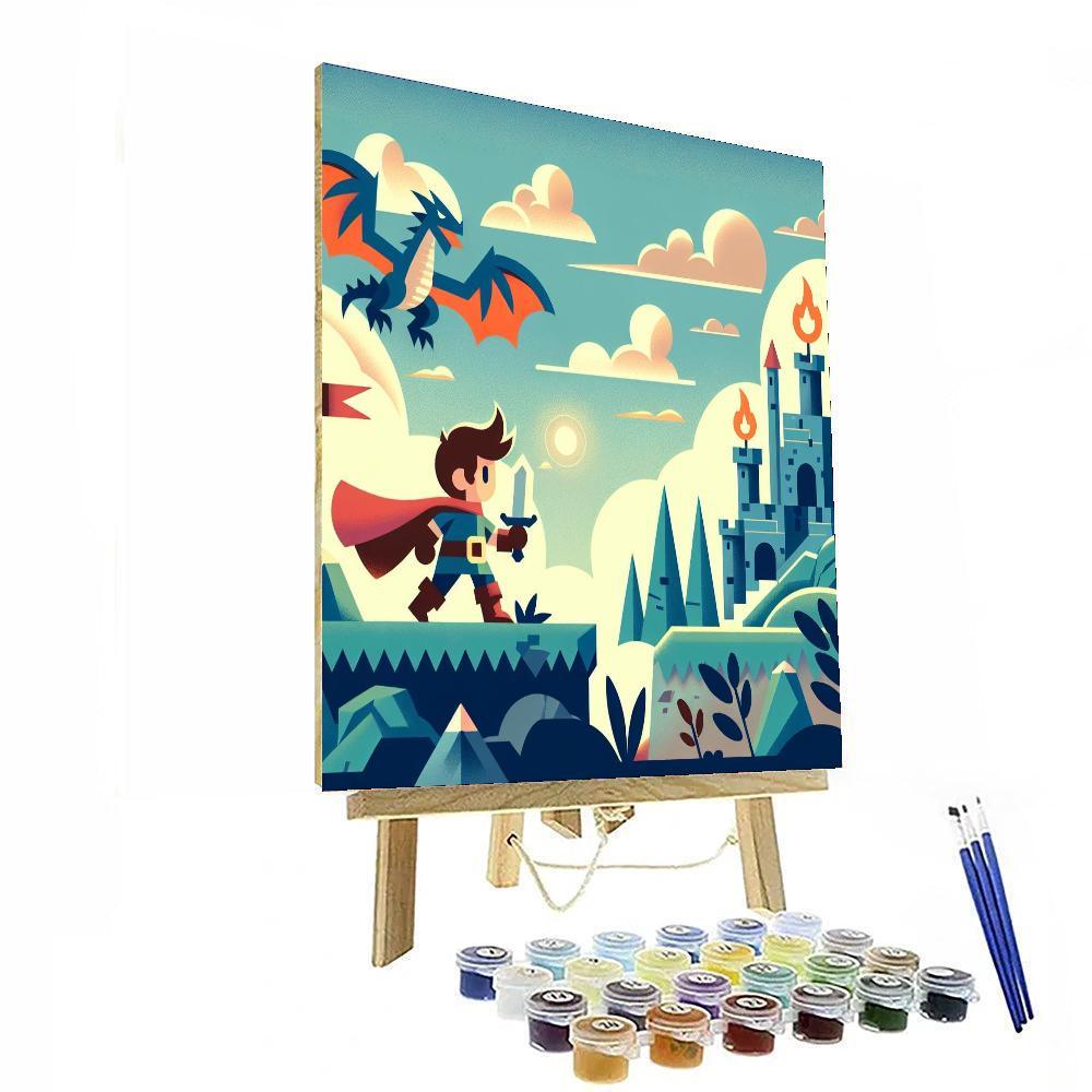 Dragon's Castle Conquest Paint By Numbers Art
