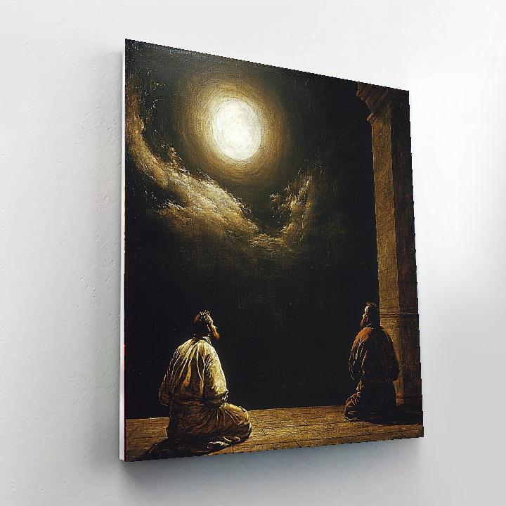 Caravaggio Inspired Abyss Of Illumination  Paint By Color