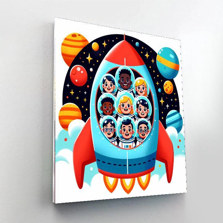 Rocket Ship Adventure Quest Paint By Numbers