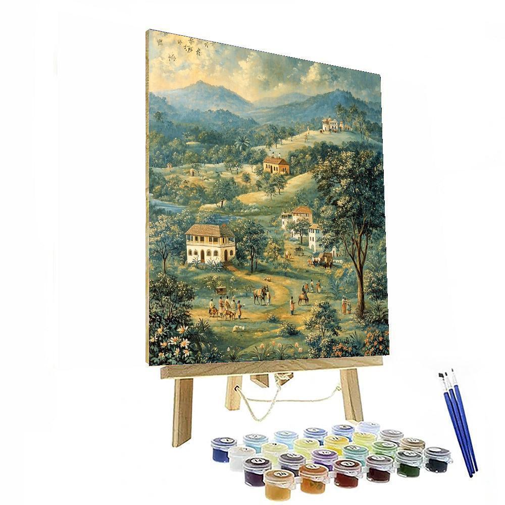 Nandalal Bose Inspired Rural Symphony  Number Painting