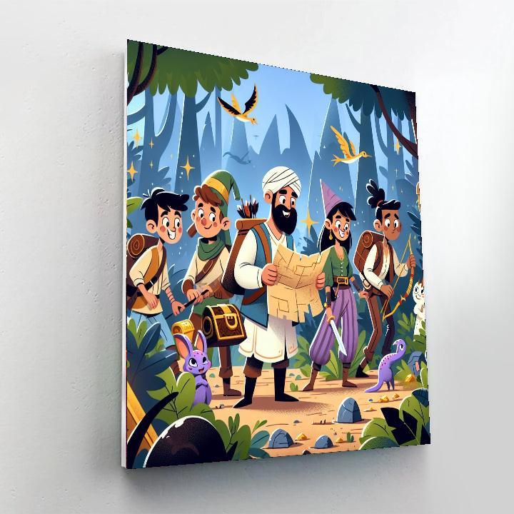 Treasure Hunt In The Magical Forest Paint By Numbers Art