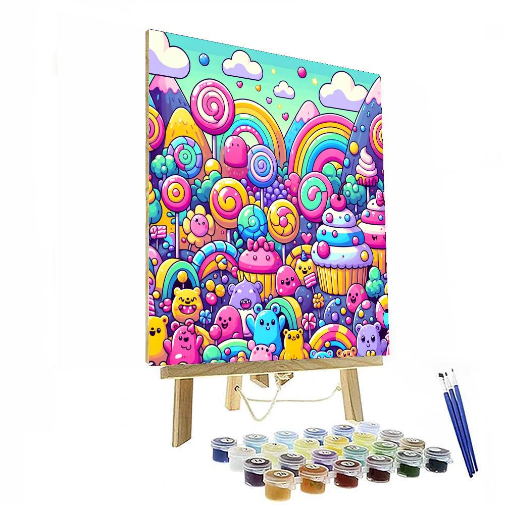 Sweet Candyland Dreams Paint By Numbers Art