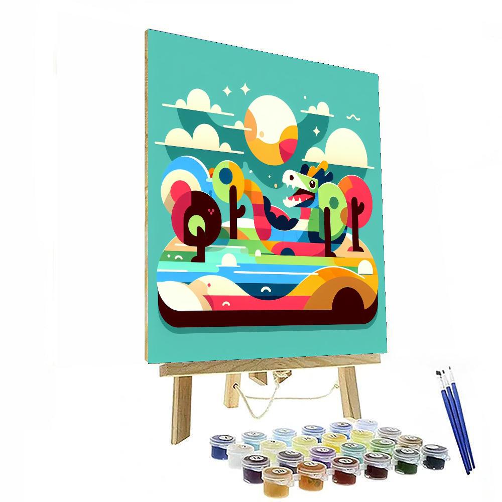 Mythical Animal Safari Paint By Numbers Art
