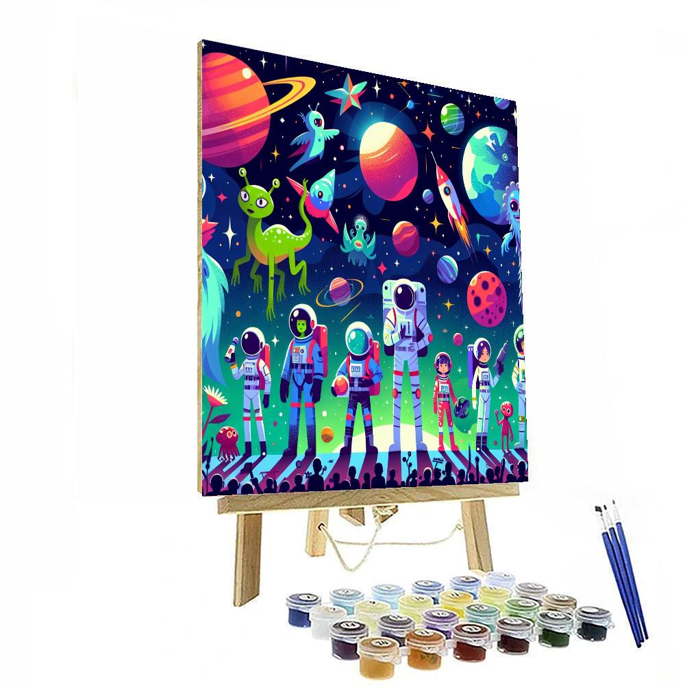 Starlit Space Safari Paint By Color