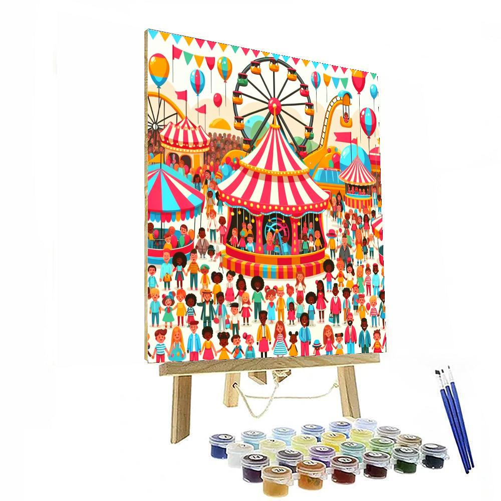Carnival Of Fun And Friends Paint By Numbers Art