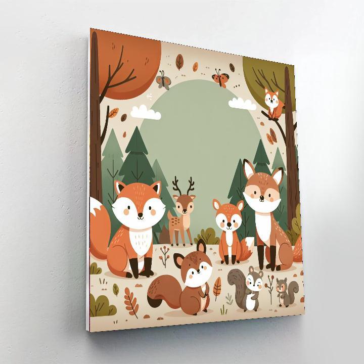 Friendly Forest Gathering Paint By Number