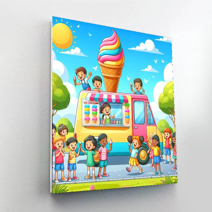 Ice Cream Truck Adventure Number Painting