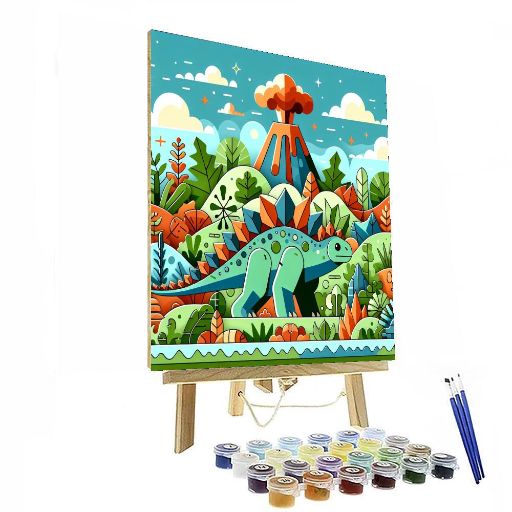 Dinosaurs In Time Painting Number Kit