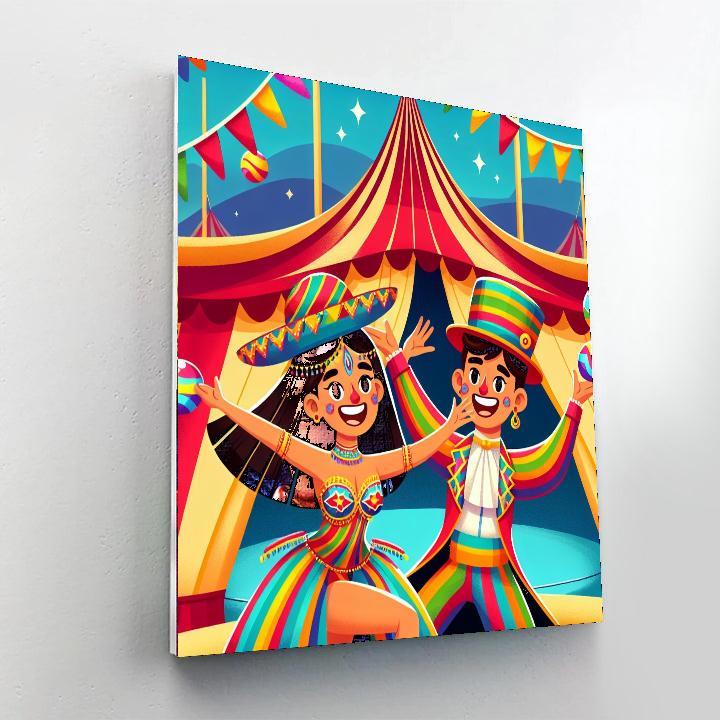 Bright Circus Spectacle Numbered Painting Kits