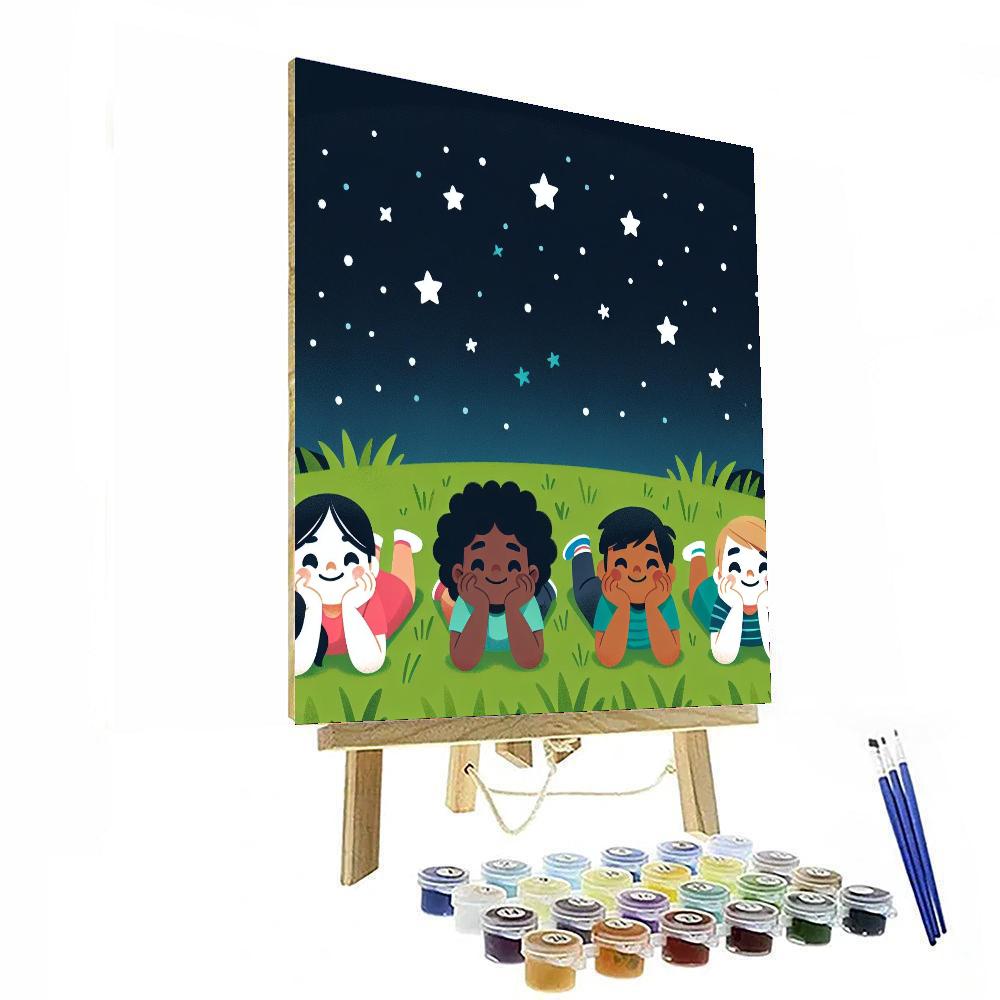 Starry Night Stargazing Paint By Numbers Art