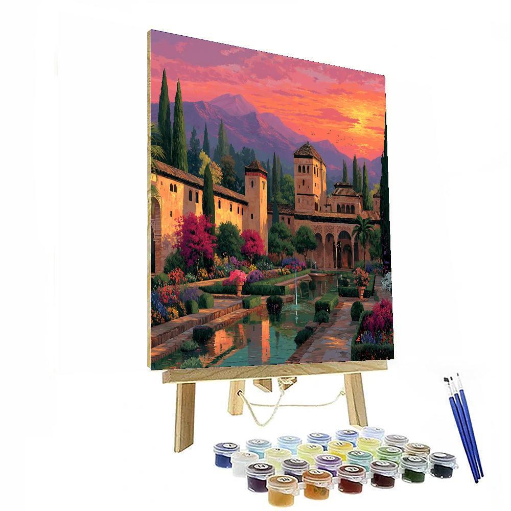 Alhambra Palace Gardens DIY Paint By Numbers