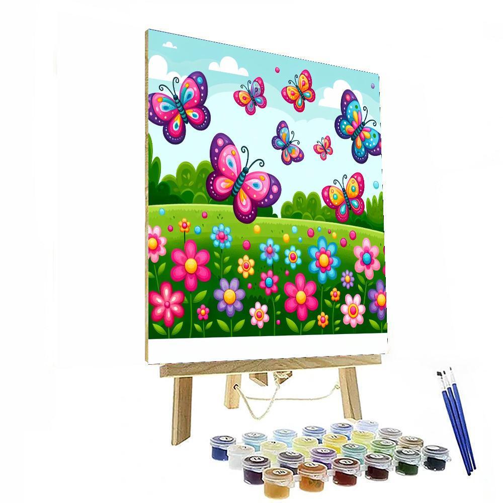 Rainbow Butterfly Flutter Paint By Numbers Kits