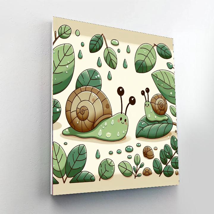 Snuggly Snails Numbered Painting Kits
