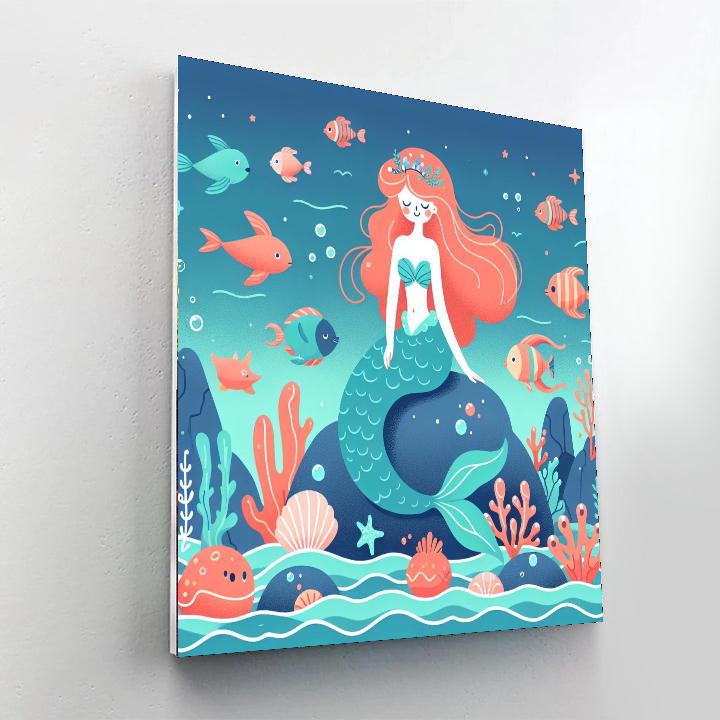Seaside Mermaid Lagoon DIY Paint By Numbers