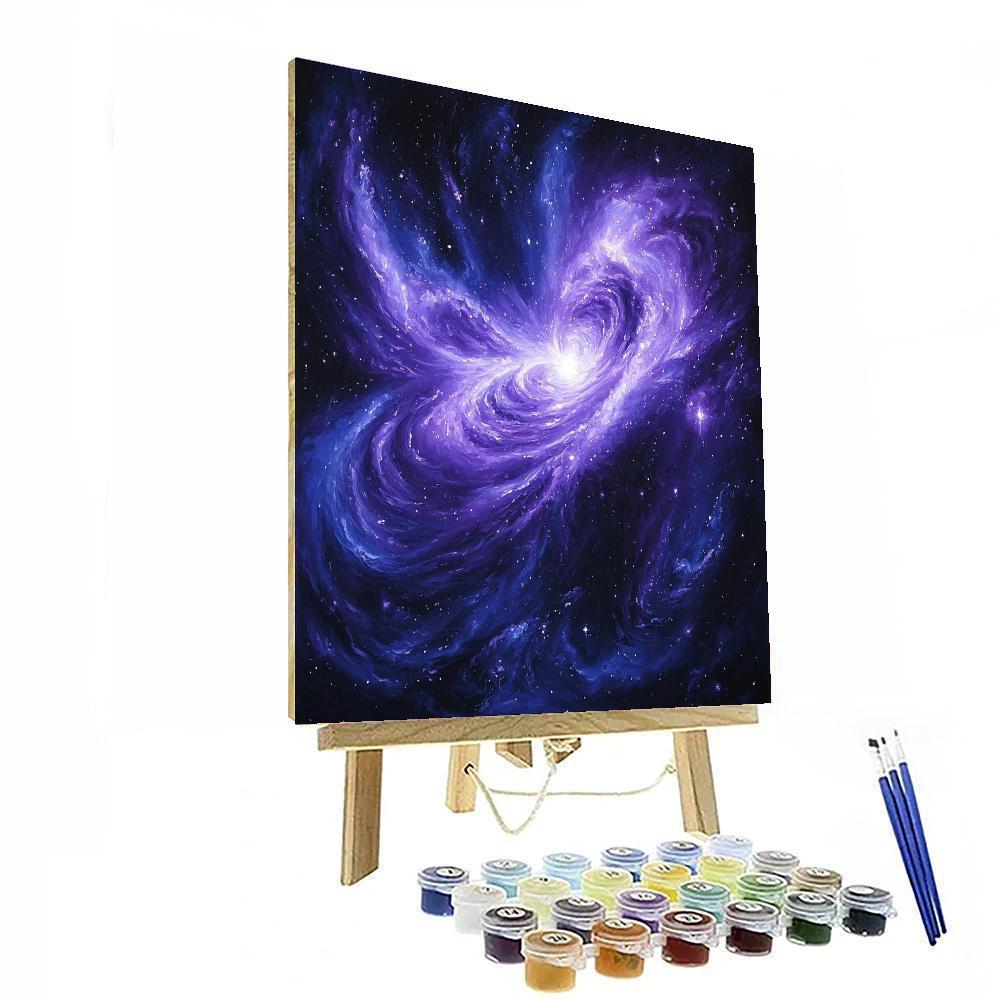 Caravaggio Inspired Cosmic Light Symphony  Paint By Color