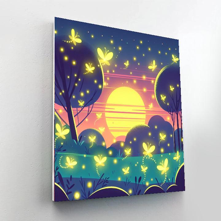 Sparkling Fireflies Paint By Color