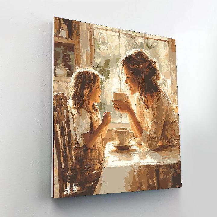 Mom's Morning Coffee Painting Number Kit