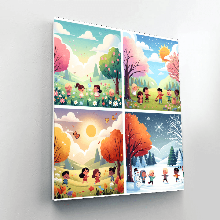 Adventure Through Seasons Number Painting
