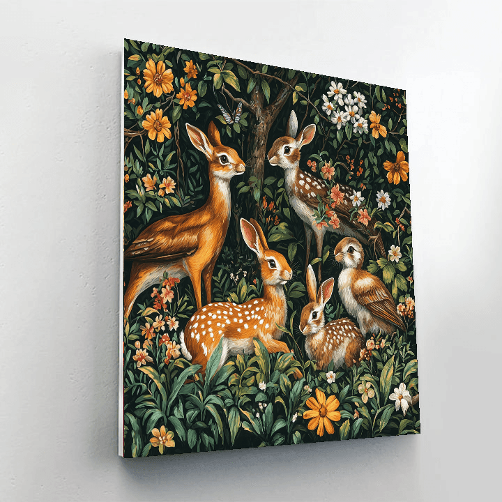 John James Audubon Inspired Animals In Harmony  DIY Paint By Numbers