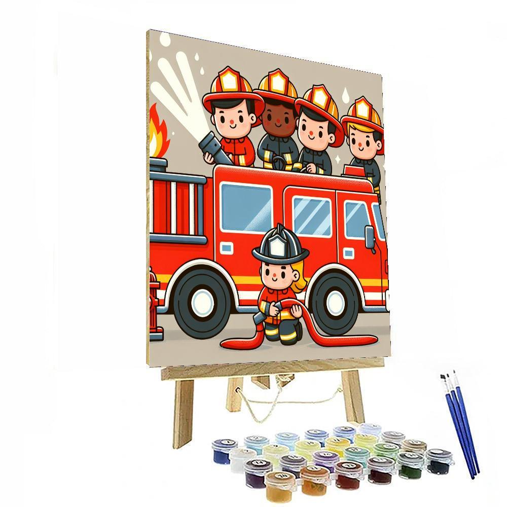 Brave Firefighter Heroes Paint By Numbers Kits