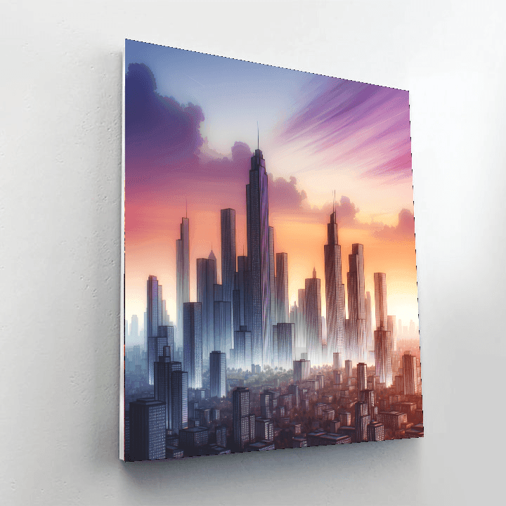 Elegant Cityscape Horizon Numbered Painting Kits