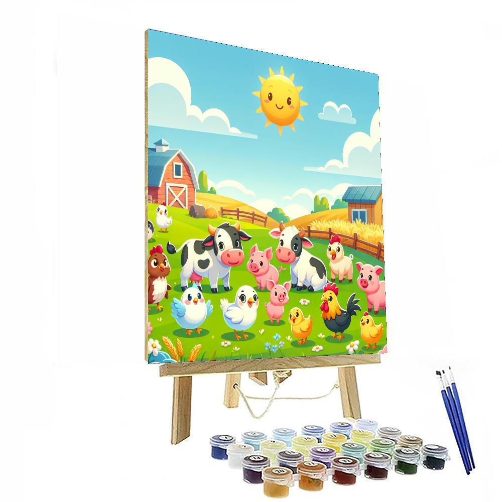 Frolicking Farm Fun Painting By Numbers Kit