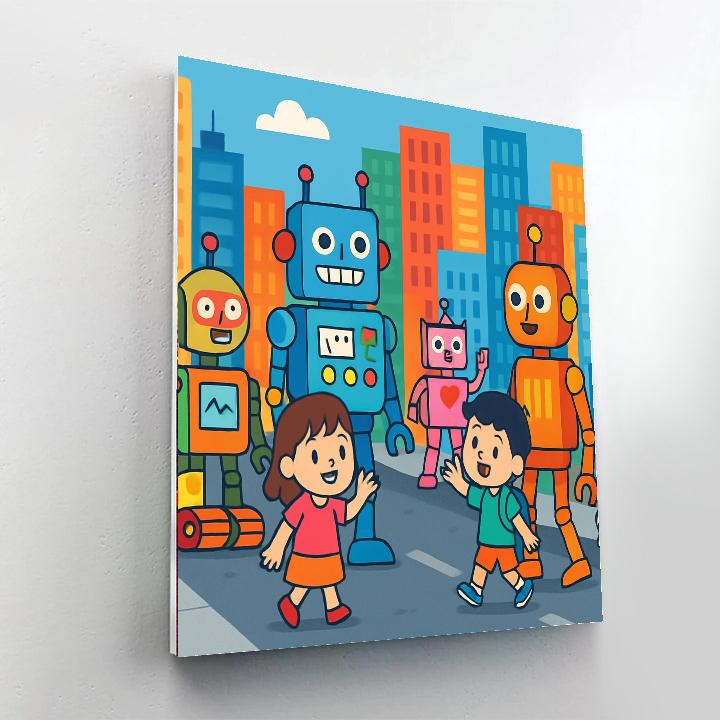 Robot City Explorers Paint By Number