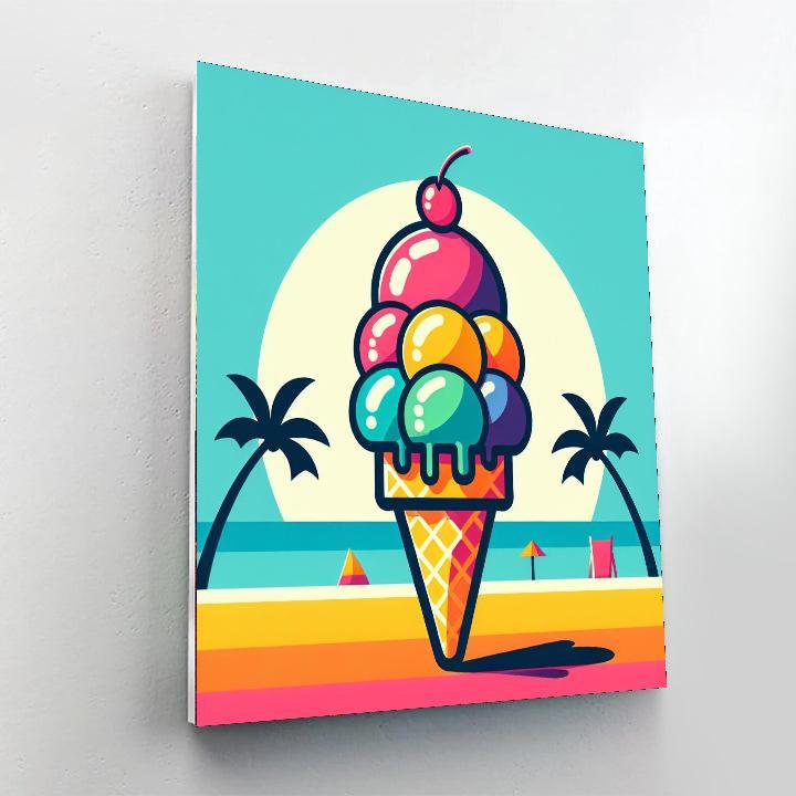 Sparkling Summer Ice Cream Paint By Numbers Art