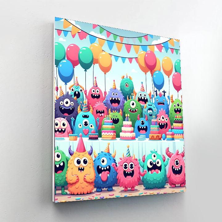 Whimsical Monster Bash DIY Paint By Numbers
