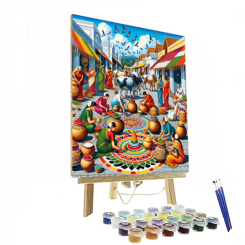 Pongal - Tamil Nadu Paint By Numbers Art