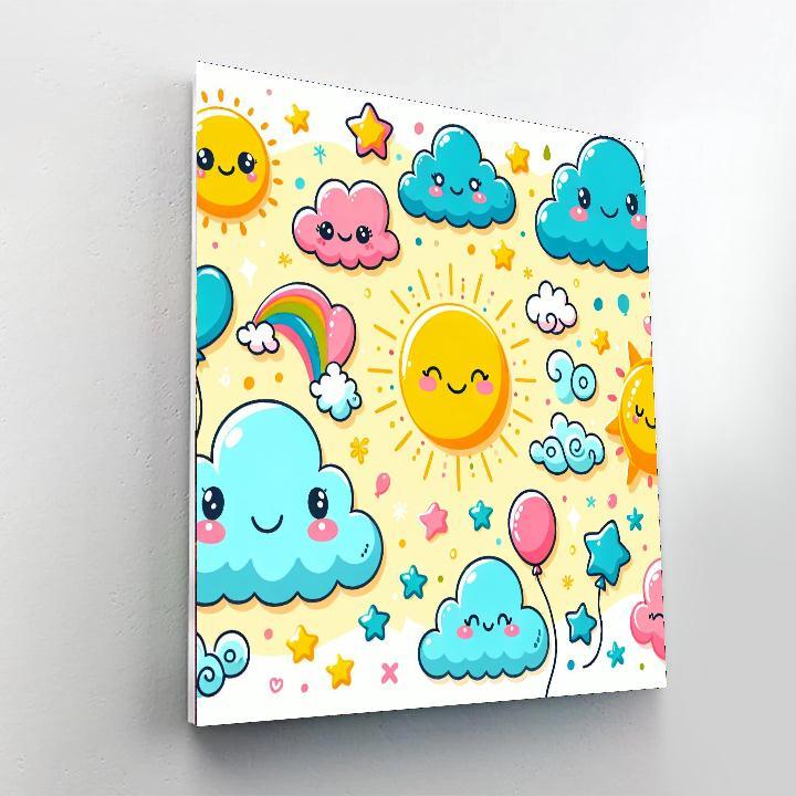 Doodles In The Sky Painting Number Kit