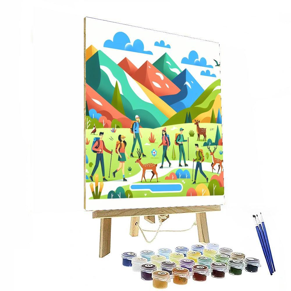 Majestic Mountain Hike Numbered Painting Kits