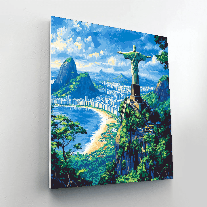 Christ The Redeemer - Rio De Janeiro Numbered Painting Kits