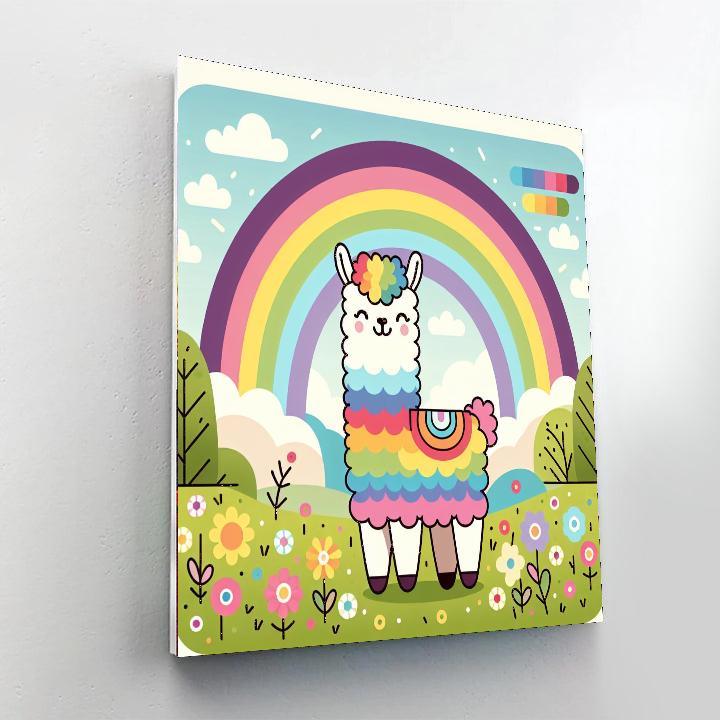 Rainbow Llama Adventure Paint By Numbers