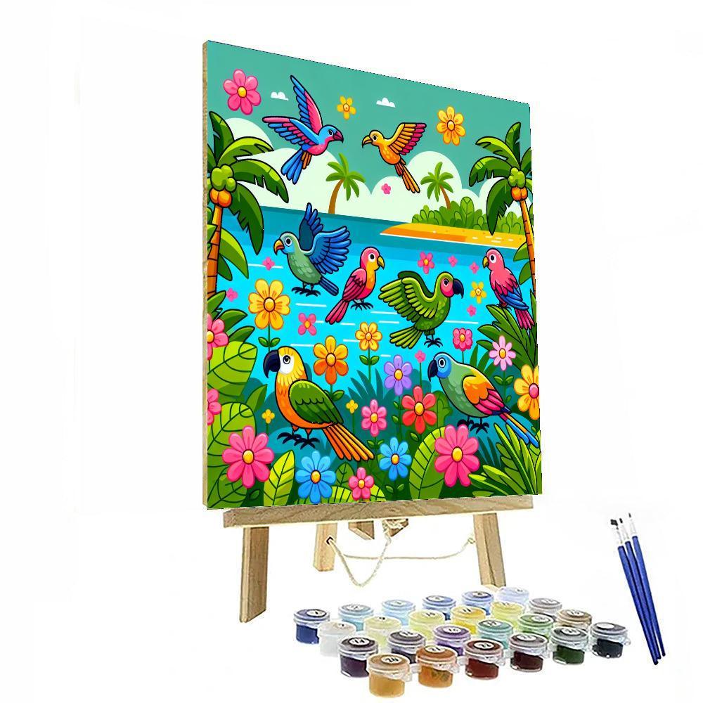 Tropical Paradise Playtime Painting By Numbers Kit