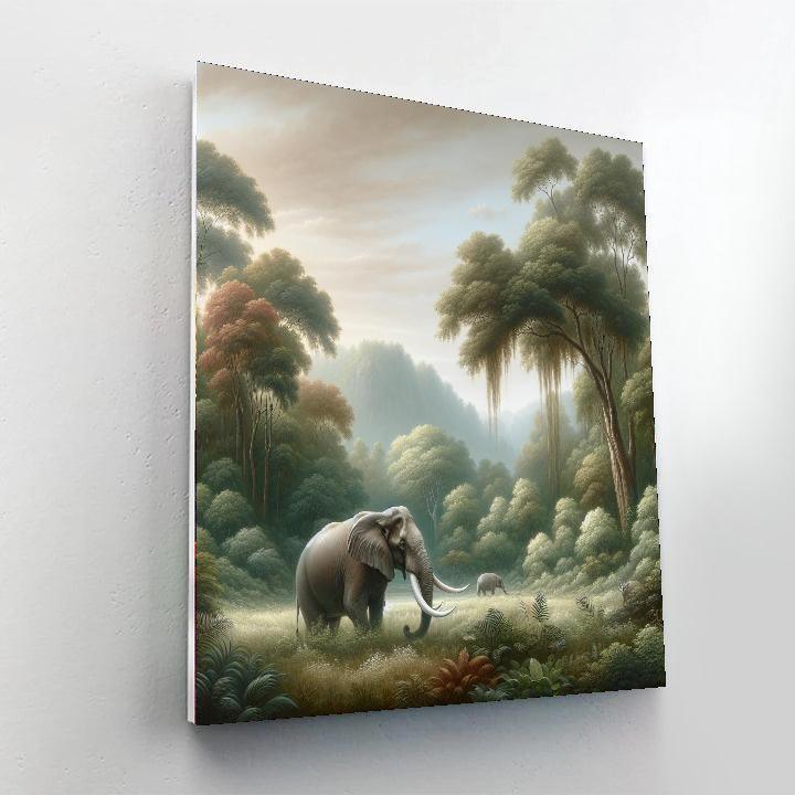 Elephant's Gentle Grace Paint By Number