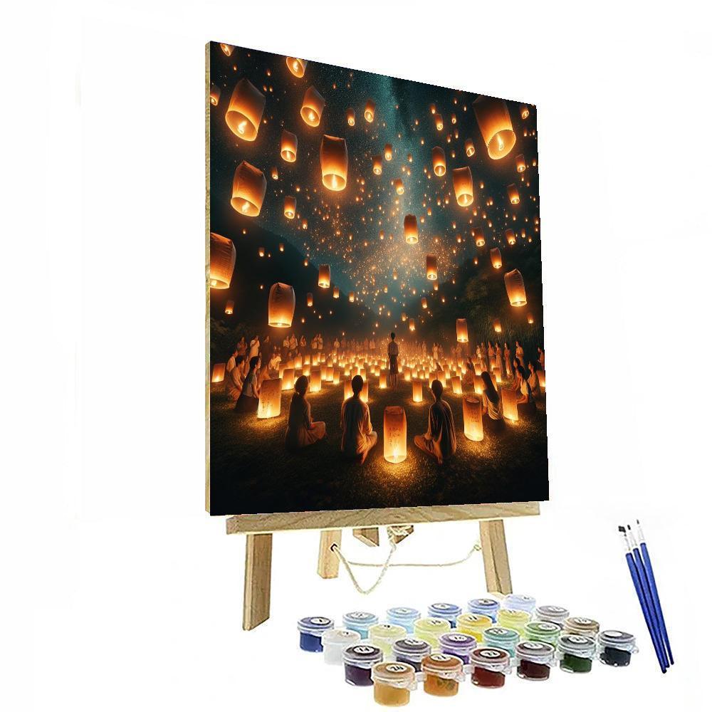 Taipei Sky Lantern Festival - Taiwan Paint By Numbers Kits