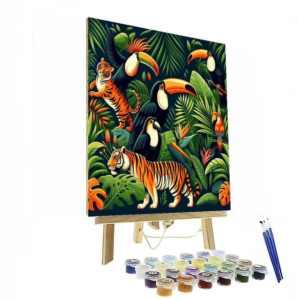 Imaginative Jungle Journey Paint By Numbers Art