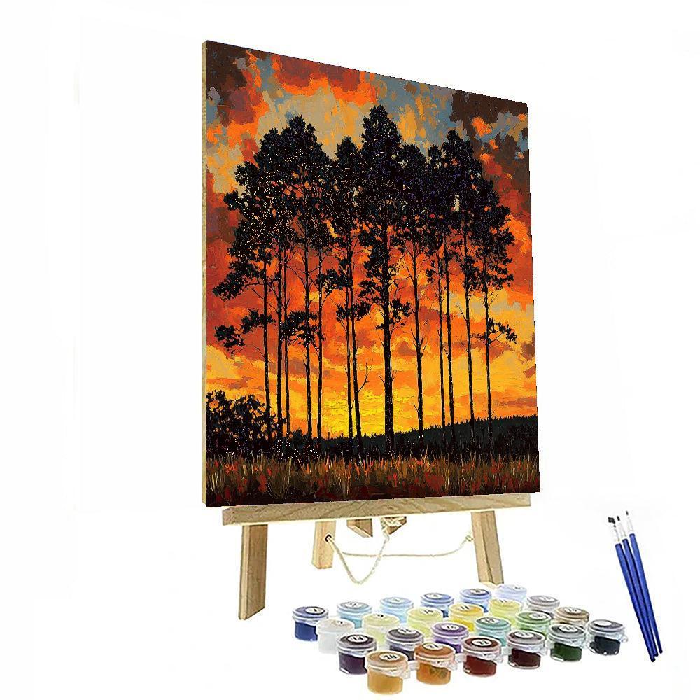 Caravaggio Inspired Nature's Dramatic Twilight  Paint By Numbers Art