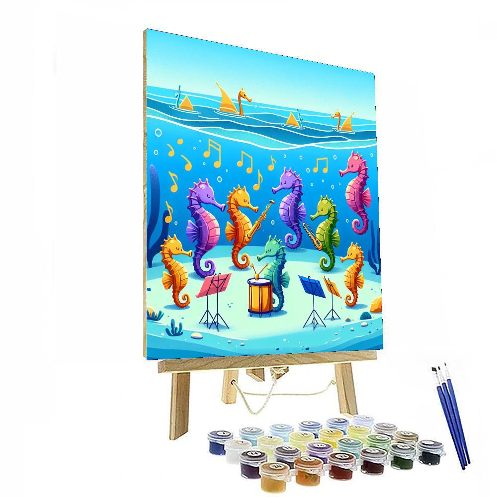 Silly Seahorse Symphony Numbered Painting Kits