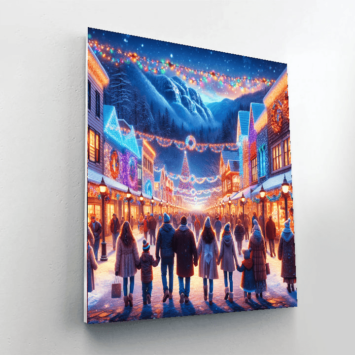 Pigeon Forge Winterfest - Usa Paint By Numbers Art