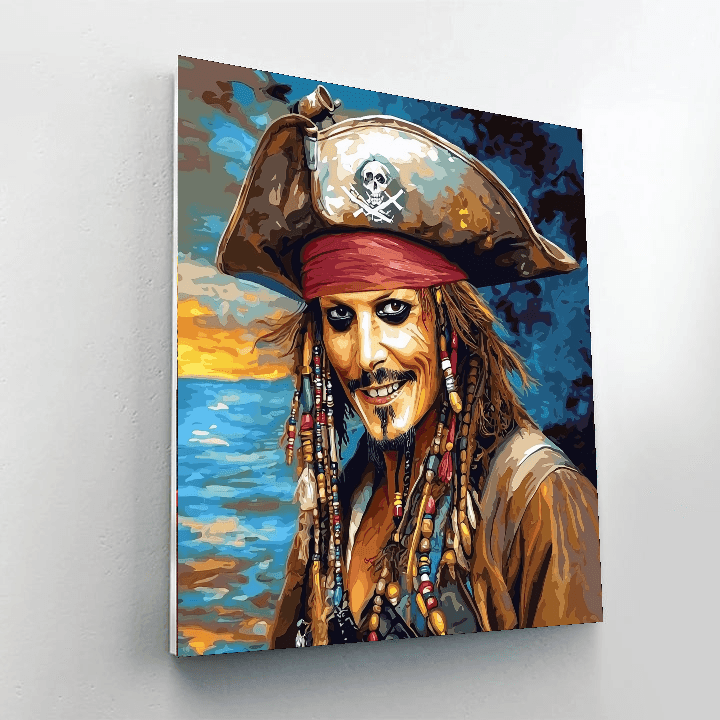 Johnny Depp: Embracing The Whimsical World Of Jack Sparrow Paint By Numbers