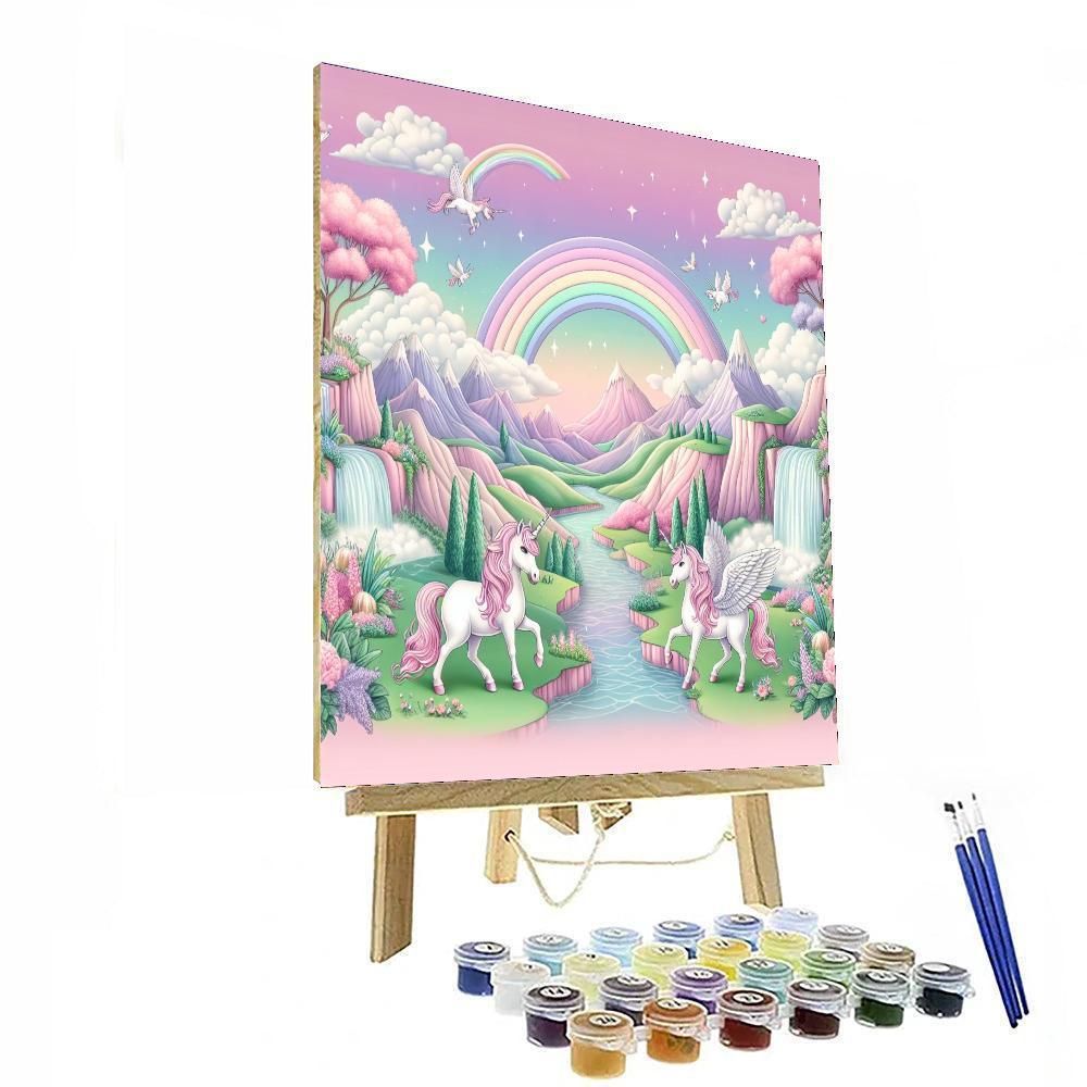 Mythical Unicorn Quest Paint By Numbers Art