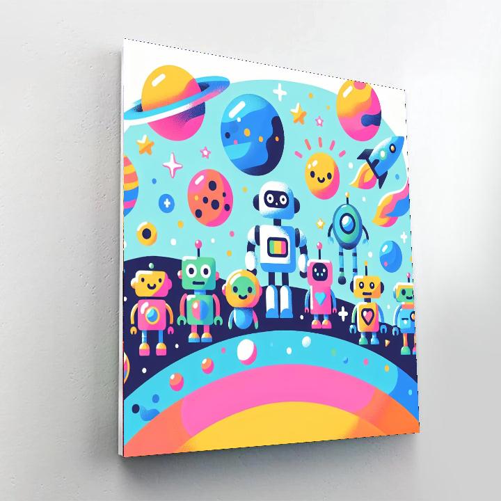 Cosmic Robot Journey Paint By Numbers