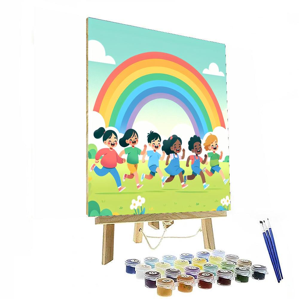 Radiant Rainbow Chase Numbered Painting Kits