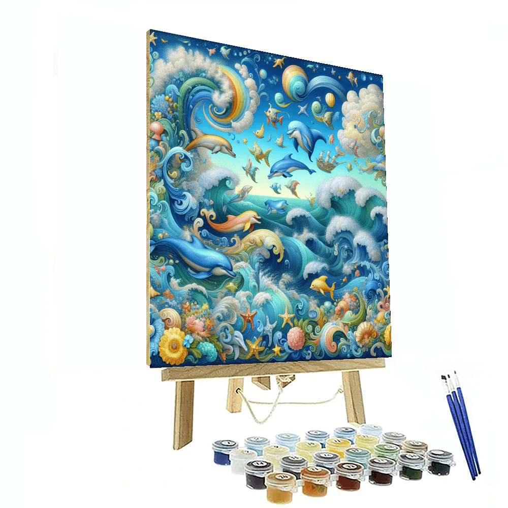 Bubbly Ocean Splash Paint By Number